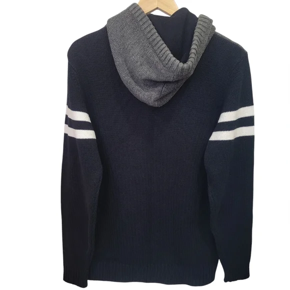 NHL by ILANCO Ottawa Senators Knit Hoodie Black Sens Pullover Sweater Me… - Picture 5 of 16